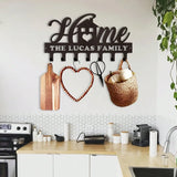 1PC Metal Wall Art Key Holder - Personalized Name Organizer, Durable Home Decor Gift for Entryway