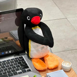 Cute Penguin Pencil Pouch Large Capacity Pen Bag Soft Fabric Duckbill Pouch for Students Stationery Supplies Storage Bag Gifts