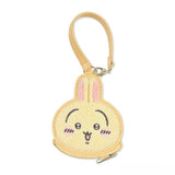 Cute Hachiware Usagi Plush Coin Purse Embroidery Face Zipper Pouch Small Hanging Bag Storage Organizer Gift for Boys Girls Fans