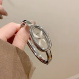 High-end Women's Roman Scale Quartz Watch Simple Gold Bracelet Ladies Watches Oval Dial Wristwatches Clock Dress Montre Femme