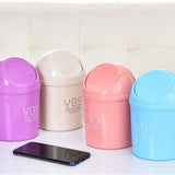 Car Universal Waste Bin with Lid Desktop Office Organizer Storage Home Garbage Basket Container Table Trash Bin Small Trash Can