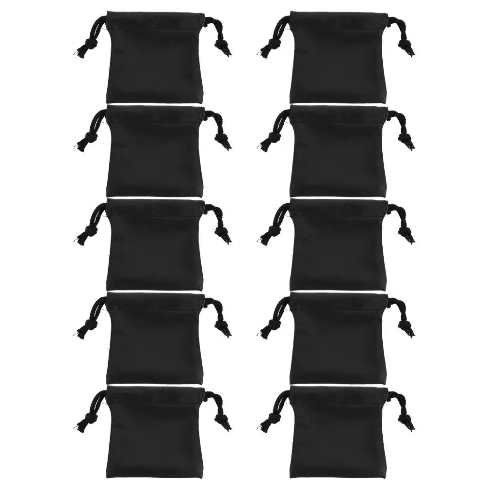 10Pcs Waterproof PU Watch Storage Pouches Jewelry Bags Drawstring Portable Travel Organizer for Watches Earphones Cables