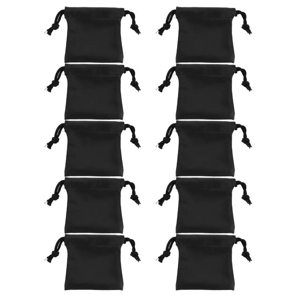 10Pcs Waterproof PU Watch Storage Pouches Jewelry Bags Drawstring Portable Travel Organizer for Watches Earphones Cables