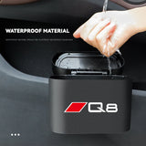 1Pcs Universal Car Trash Can Portable Mini Garbage Box Trash Dustbin For Audi A1 A2 A3 A4 A5 A6 A7 A8 Q1 Q2 Q3 Q4 Q5 Q6 Q7 Q8 TT