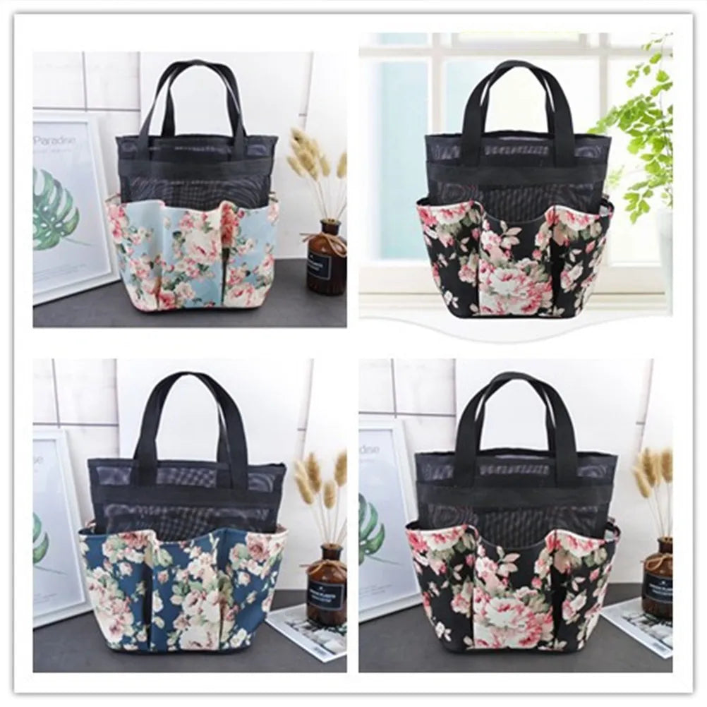 Hanging Toiletry Travel Bag for Women Bathroom Caddy Organizer Shower Tote Bags Blue Makeup