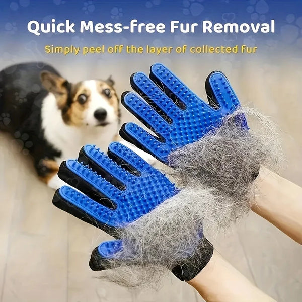 Silicone Pet Grooming Gloves Cats Hair Brush and Comb Gloves to Bathe Dogs Cleaning Hair Removal for Dog Animal Use Supplies