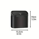 New Car Trash Can (with Lid) 3 Rolls of Garbage Bags for Car Door/Seat Back/Center Console Side/Home/Office Use Small Trash Can