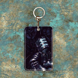 D-Dead S-Space Custom Access Card Case Leather Card Holder Keychain Key Ring Transportation Card Case Gifts