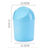 Car Universal Waste Bin with Lid Desktop Office Organizer Storage Home Garbage Basket Container Table Trash Bin Small Trash Can