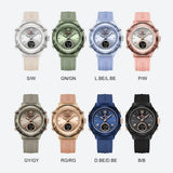 NAVIFORCE NF7109 Quartz Watch for Ladies Fashion Women's Dual Display Watches Quartz Waterproof Silicone Luminous Wristwatch