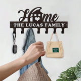 1PC Metal Wall Art Key Holder - Personalized Name Organizer, Durable Home Decor Gift for Entryway