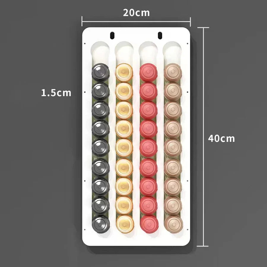 1pc Multi Specification Wall Mounted Coffee Capsule Storage Container Kitchen Cabinet Capsule Display Rack Coffee Hanging Box