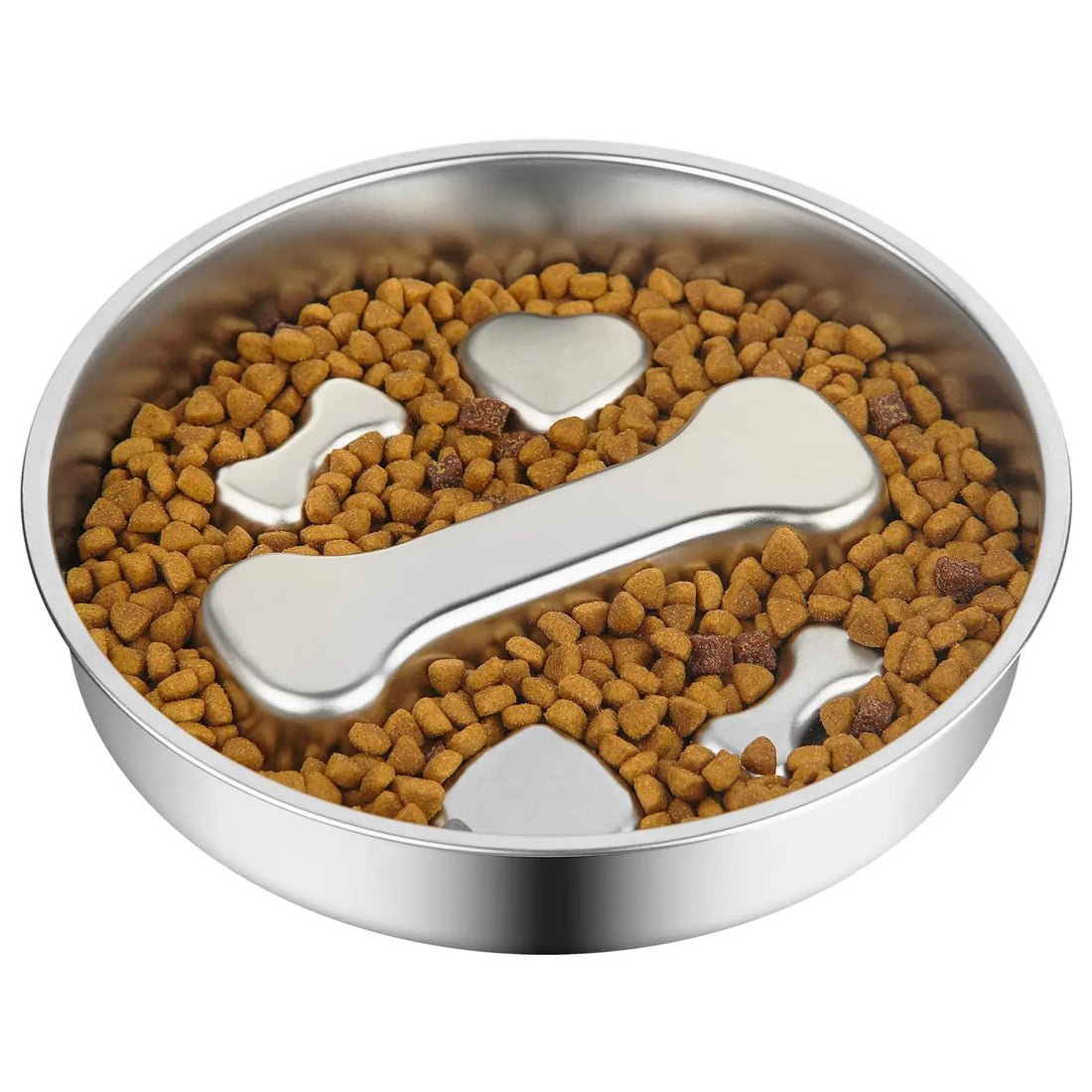 Slow Feeder Dog Bowl, Metal Non-Slip Lick Plate,Puppy or Cat Food Holder,Pet Supplies,Puzzle Maze Dish for Medium Sized Breeds