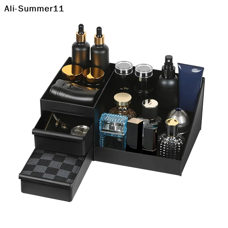 【Y0a】1Pc 2026 Cologne Organizer For Men, Cologne Holder For Dresser, Perfume Stand, Bathroom Countertop Organizer With Drawers