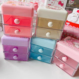 New Double Layer Drawer Storage Box Kt My Melody Kuromi Cinnamoroll Jewelry Bead Chain Stationery Organizer For Girls