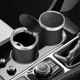 1Pc Premium Car Trash Bin with Press Lid Leakproof Odor Resistant ABS Cup Holder Mini Garbage Can Auto Interior Parts