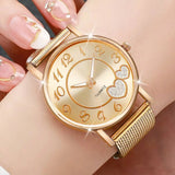 1/3PCS Fashion Heart Dial Women Watches Casual Plastic Strap Quartz Wristwatch Relogio Feminino（Without Box）