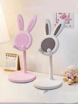 Pink Rabbit-Shaped Adjustable Phone Stand For Desk Home Office Decor