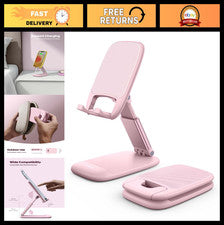 Pink Phone Holder Stand for Desk - Rose Gold Office Accessories, Gifts for Women