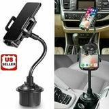 Universal Car Mount Cup Phone Holder Adjustable 10" Gooseneck GPS Stand Cradle