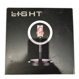 Live Beauty USB Ring Light Desktop Stand w/ Phone Holder, Black