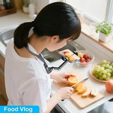 Flexible Neck Mount Phone Holder Hands-Free POV Vlogging Stand for Action Camera