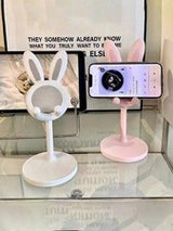Pink Rabbit-Shaped Adjustable Phone Stand For Desk Home Office Decor
