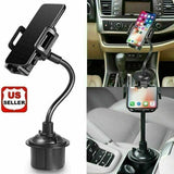 Universal Car Mount Cup Phone Holder Adjustable 10" Gooseneck GPS Stand Cradle